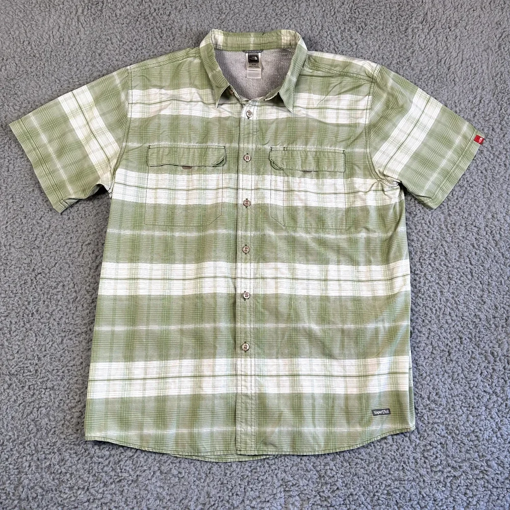 The North Face‎ Shirt Men's XL Green Plaid Vapor Wick Vented Fishing Outdoor